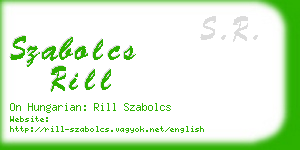 szabolcs rill business card